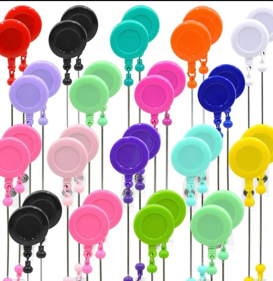 Colored badge reel (for beaded badges)