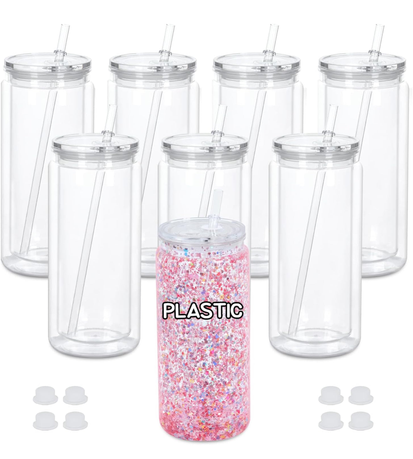 20oz Acrylic snowglobe cup